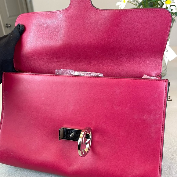 Gucci GG Logo Pink Leather Shoulder Bag Crossbody - Picture 13 of 16